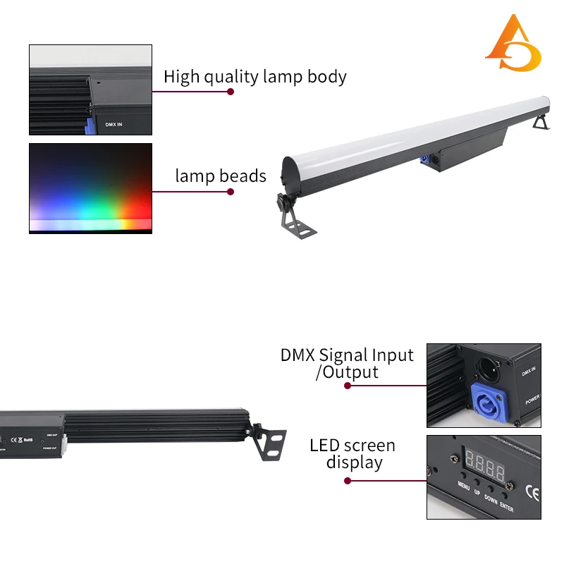 4-10pcs DMX 18x12W LED RGBW 4IN1 Led Wall Wash Light Led Bar DMX Line Bar Wash Stage Light Party Wedding Events Lighting