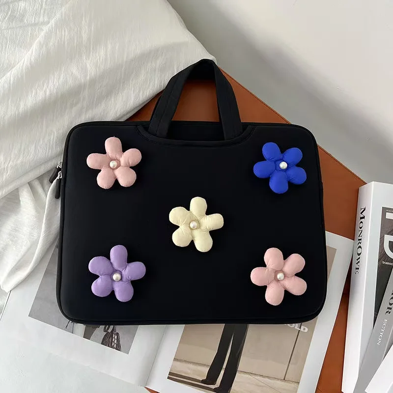 Flowers Laptop Bag For Mcbook air13.3 13.6 pro 14 15 16 Lenovo Dell Asus Samsung Huawei 15.6 Inch Laptop Storage Pounch Women