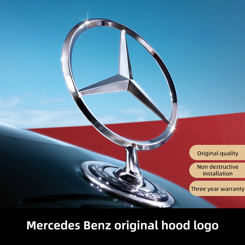 Auto Motorhaube Emblem Front Motorhaube Chrom Markierung Zubehör für Mercedes Benz Amg W204 W205 W203 W211 W212 W213 W201 W210 W124