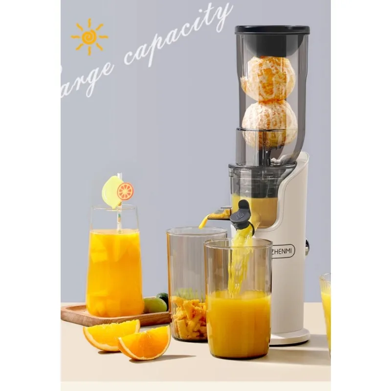 Spremiagrumi Zhenmi con contenitore per polpa separato e alimentatore largo-perfetto per produrre succhi sani e deliziosi