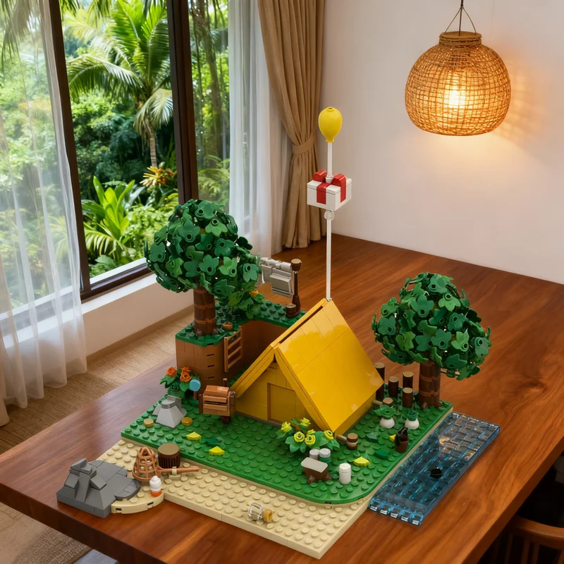 Art Craft Village - 909pcs MOC Animal Crossing Villager Tent