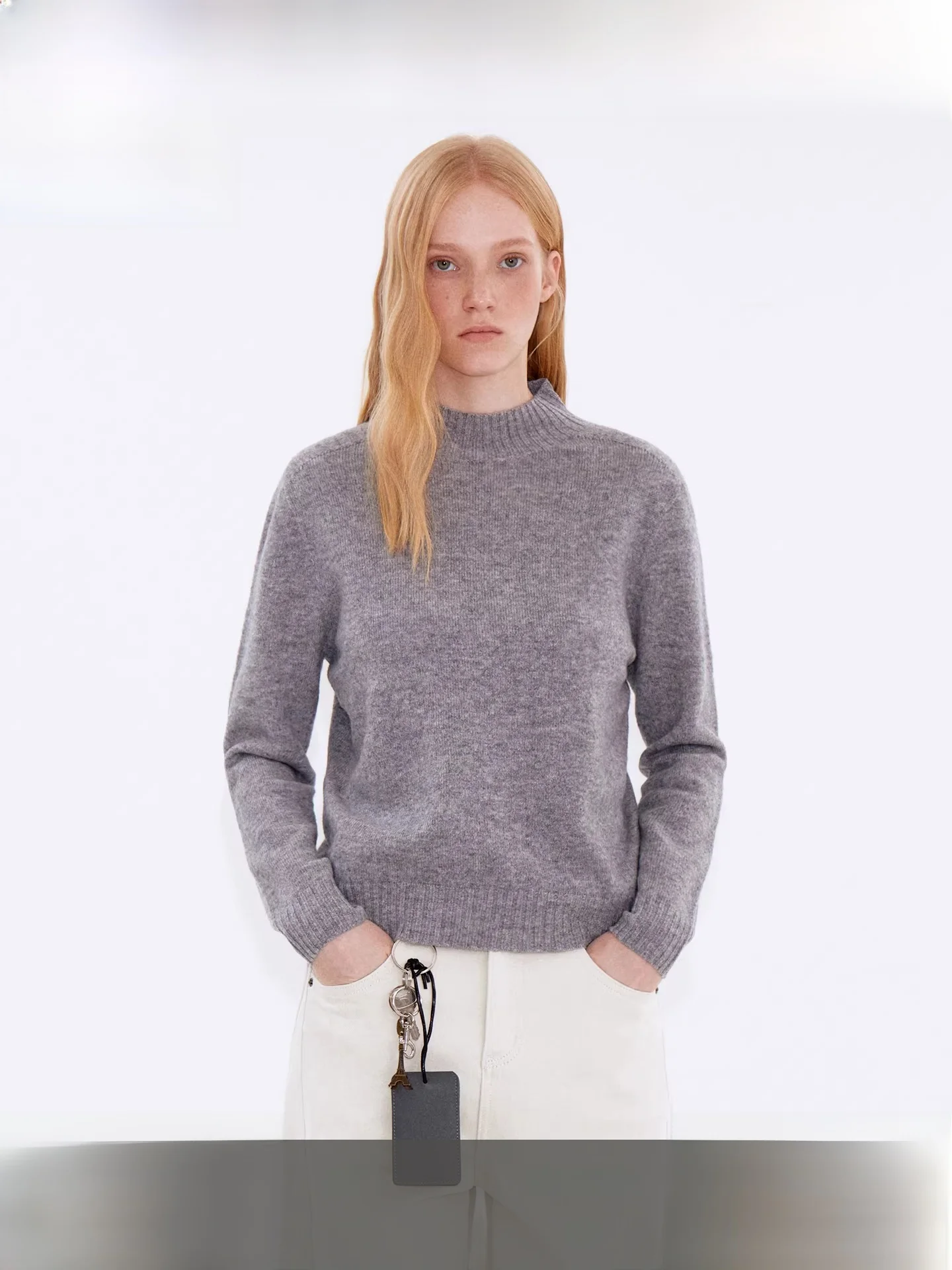 

Женский свитер Fano Long Termism 00 из 100% шерсти, свободного кроя, вязаный, базовый, с высоким воротом, повседневный, комфортный, дышащий