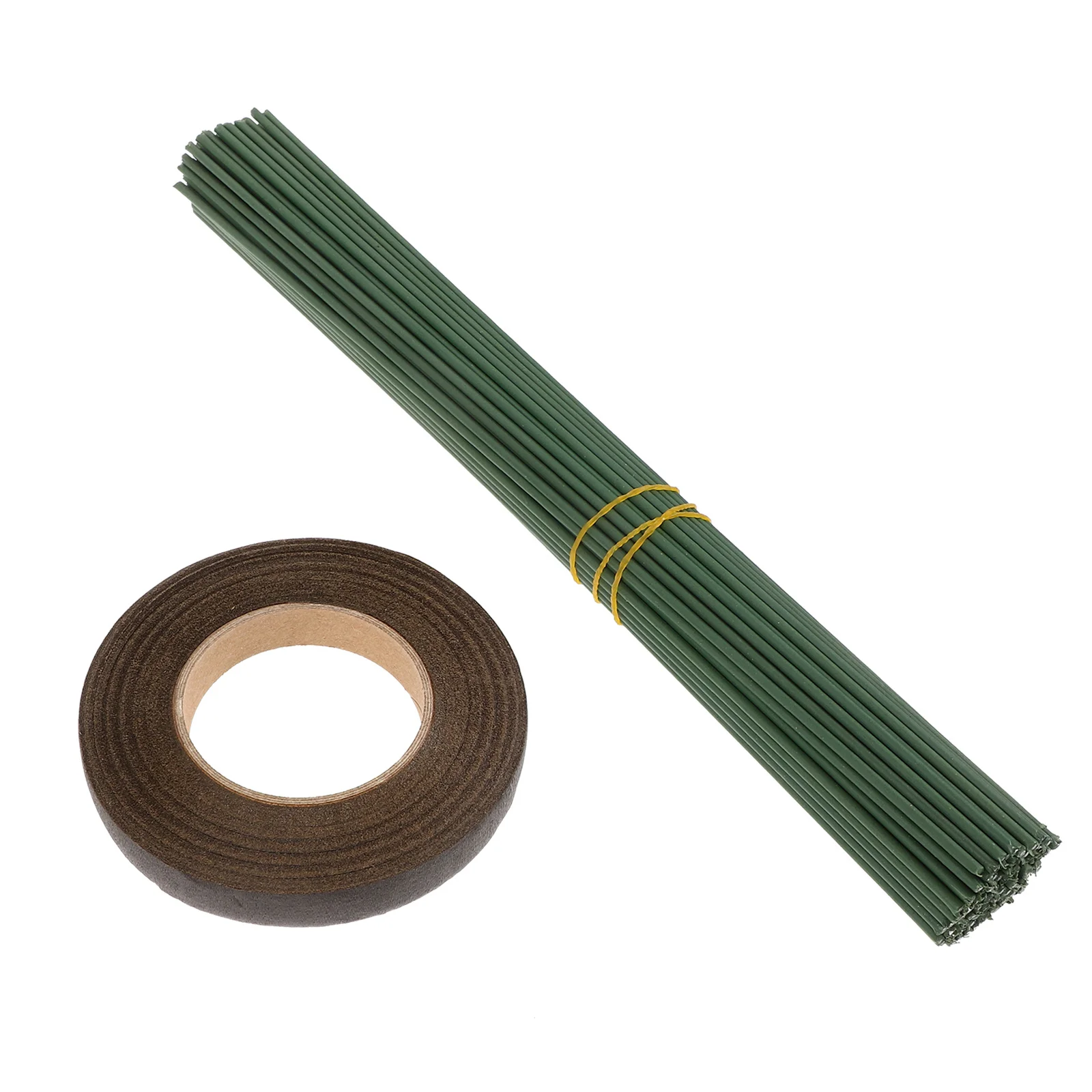 

1Set Floral Stem Wires Artificial Flower Rods Green Tape Wrapped Flexible DIY Flower Supplies Stem for Wedding Bouquet Home