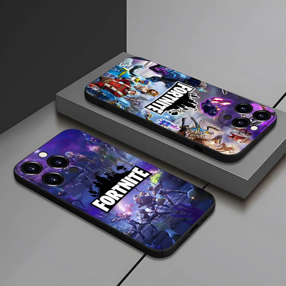 Hot Game Shooting F-FORTNITES Phone Case For IPhone 15 16 13 Pro Max 14 12 11 Xr X 8 7 6 Plus Luxury Back Cover