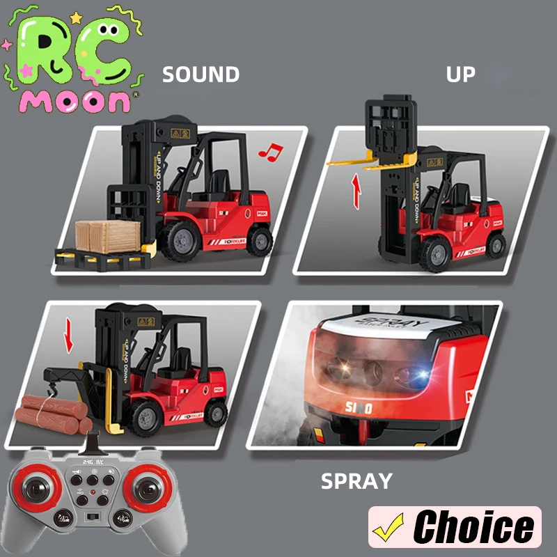 

Remote Control Engineering Vehicle Simulated With Spray Lifting Arm Rise And Fall Electric Vehicle Toys For Boys Birthday GIfts