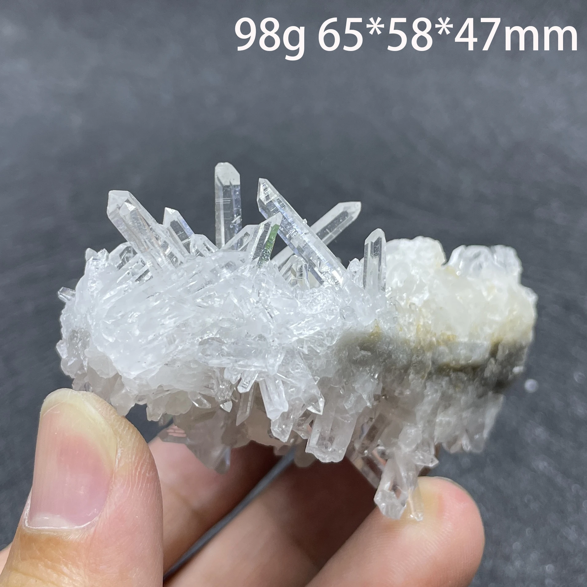 Natural White Crystal Cluster Mineral Specimen Clear Quartz Raw Rock Decoration Healing