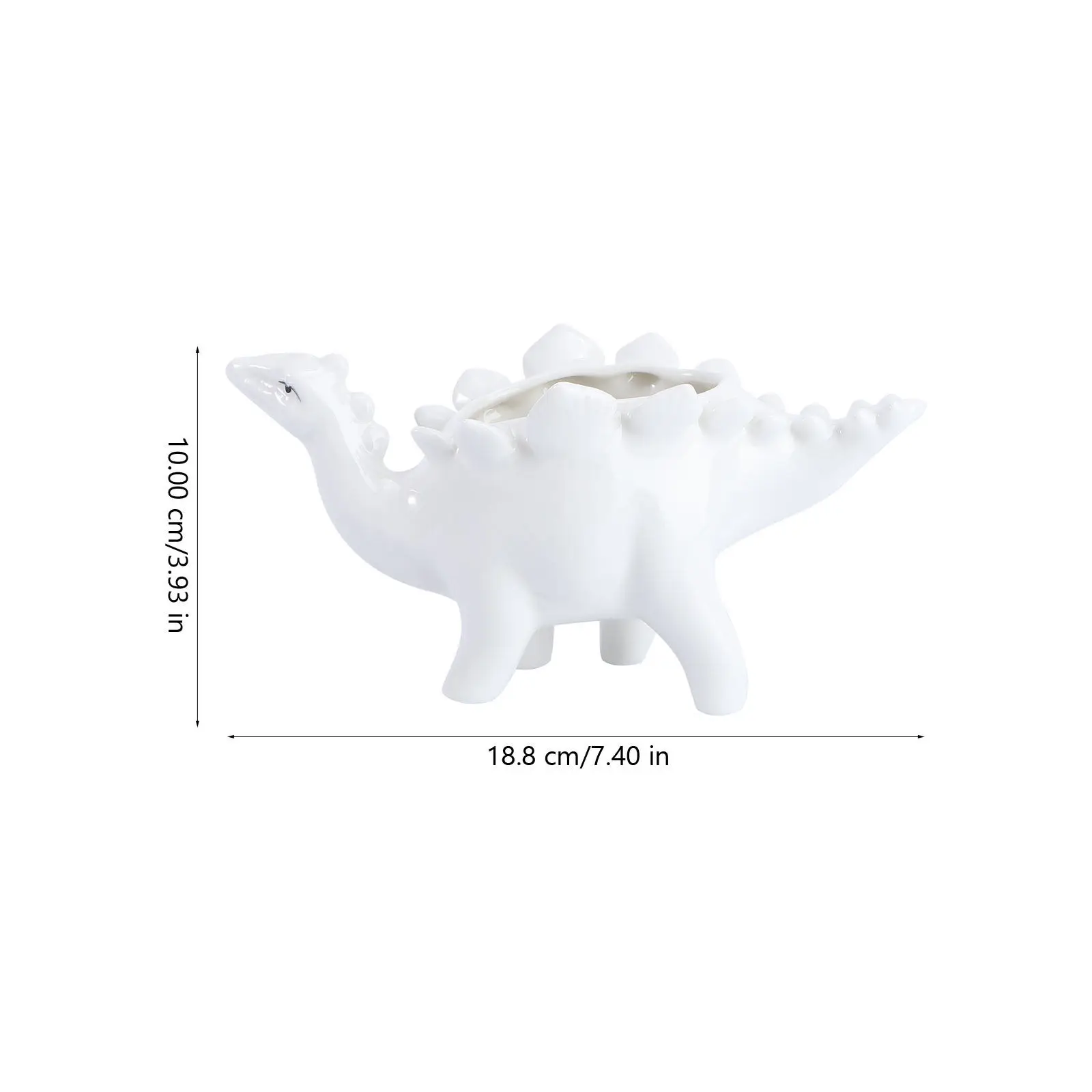 Dinosaur Ceramic Succulent Planter Pot with Drainage Hole – Creative Cartoon Flower Pot for Indoor Plants