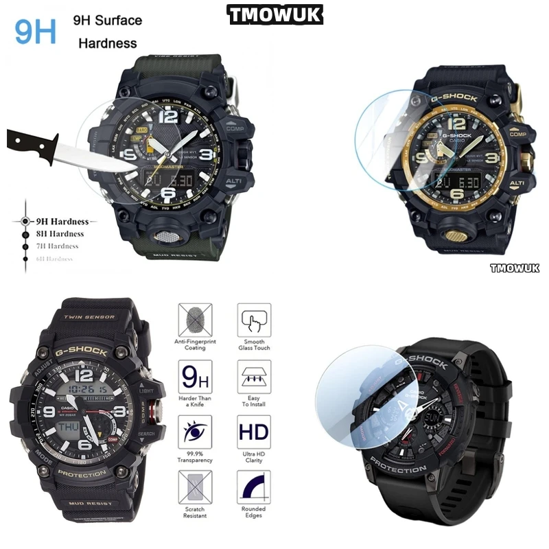 

For Casio GWG-2000 S2200 S140 EFV 540D L MDV 107 EFV 520DB GRB 100 GA 2110 - Easy Apply Anti-Glare Watch Shield