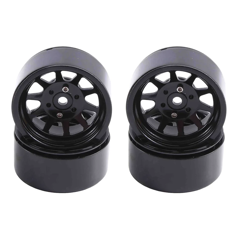 

FBIL-4PCS Metal Alloy 1.9 Beadlock Wheel Rims For 1:10 RC Crawler Axial SCX10 AXI03007 90046 TRX4 Redcat GEN8 Replacement (Black