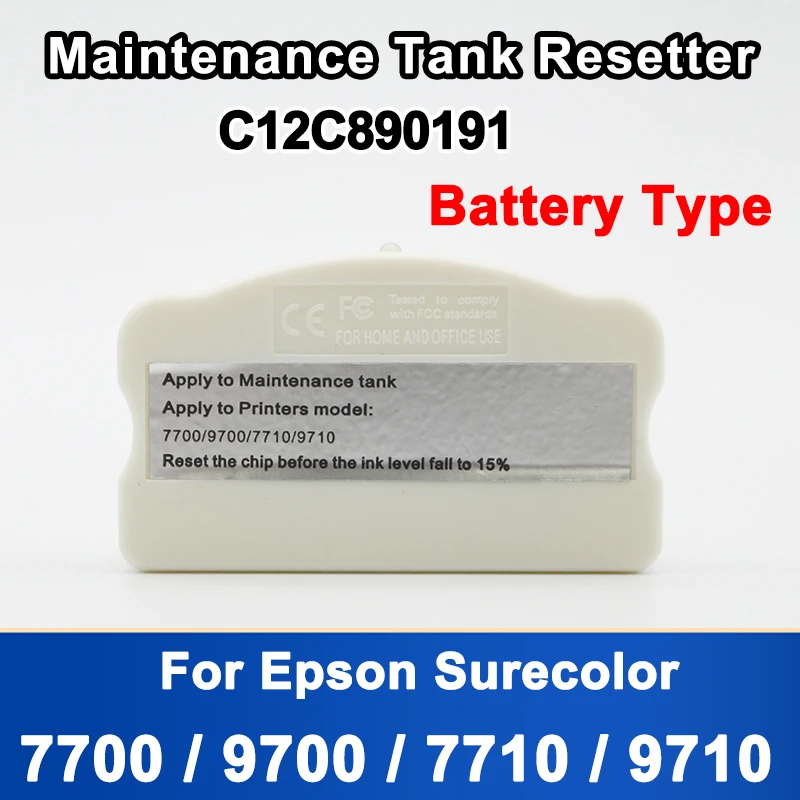 C12C890191 Maintenance Tank Chip Reaetter For Epson Stylus Pro 7700 9700 7710 9710 Waste Ink Box chip Resetable