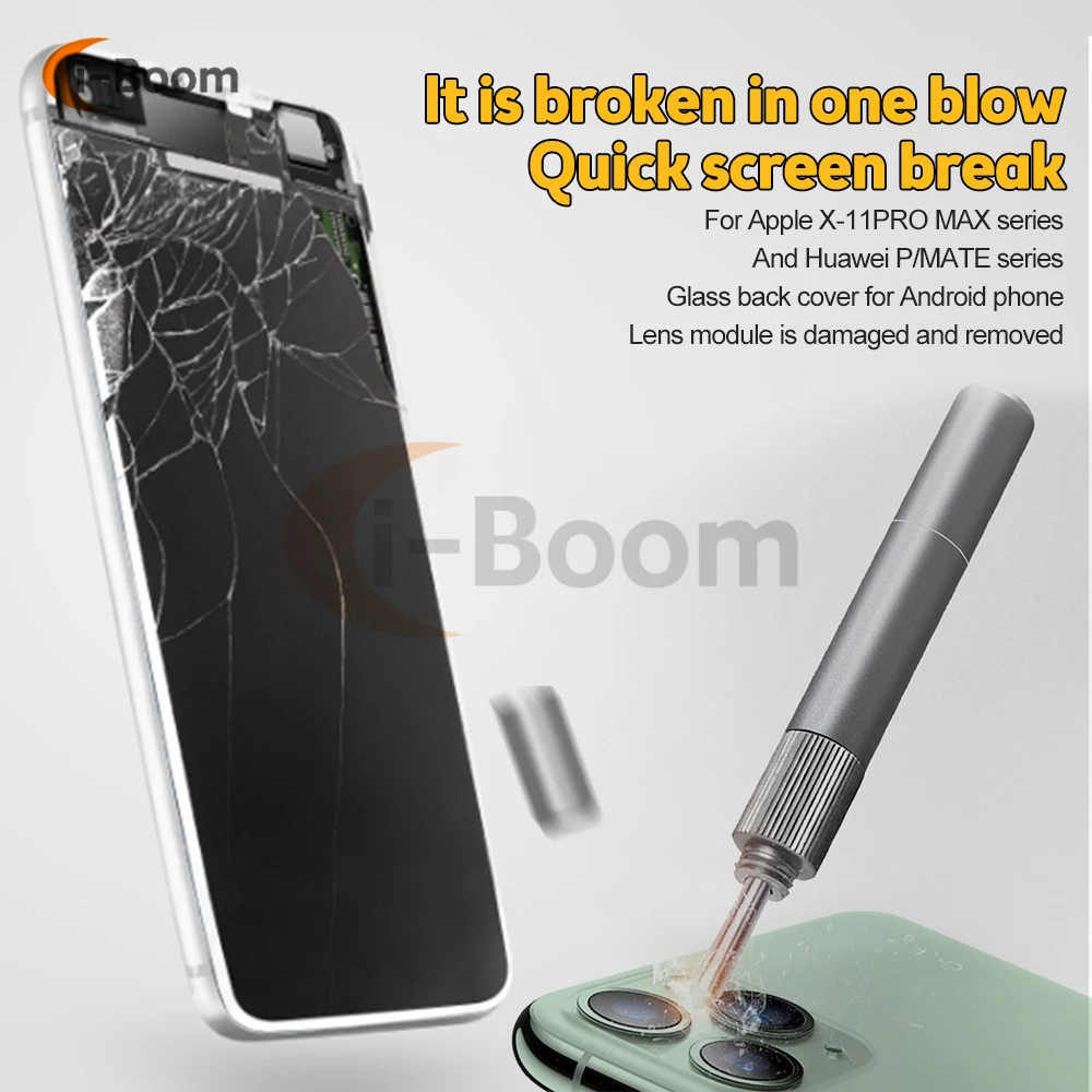 Imagem -03 - Blasting Pen Vidro Temperado Painel Voltar Break Crack Demolishing Pen para Iphone Samsung Xiaomi Phone Repair Blasting Tools