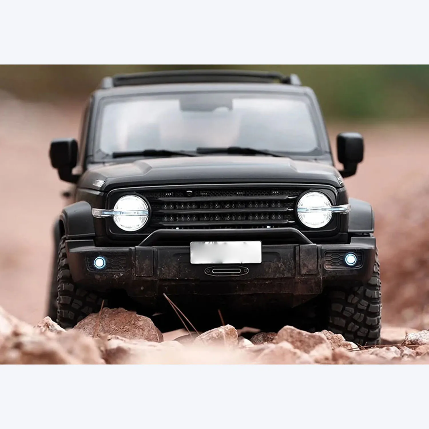 

1/8 Tank 300 RC Crawler Car Off-Road Traction Hobby Electric Remote Control Climbing Vehicle Hard Shell 4WD 2WD Axel Lock 2Speed