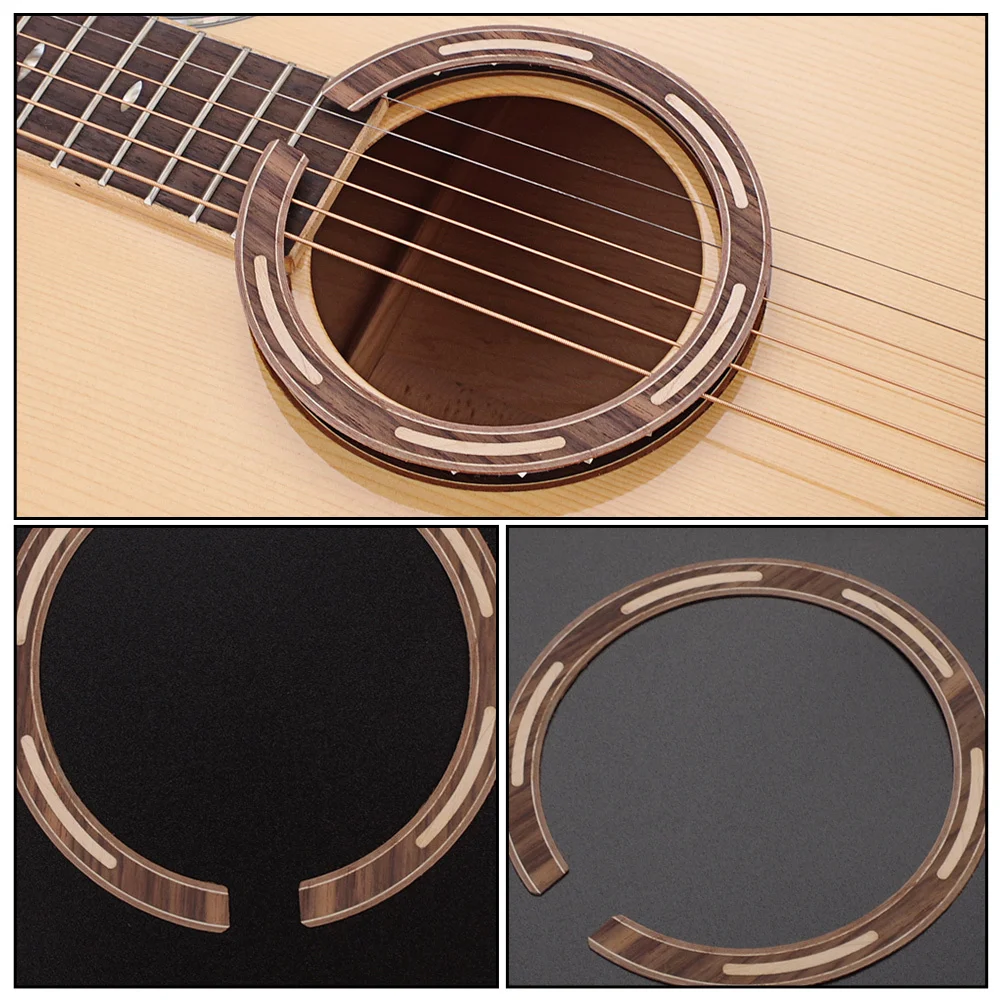 حلقة ثقب الصوت الخشبية للجيتار الكلاسيكي الصوتي البطانة ملصق روزيت ملحقات حامي لاقط الزخرفية