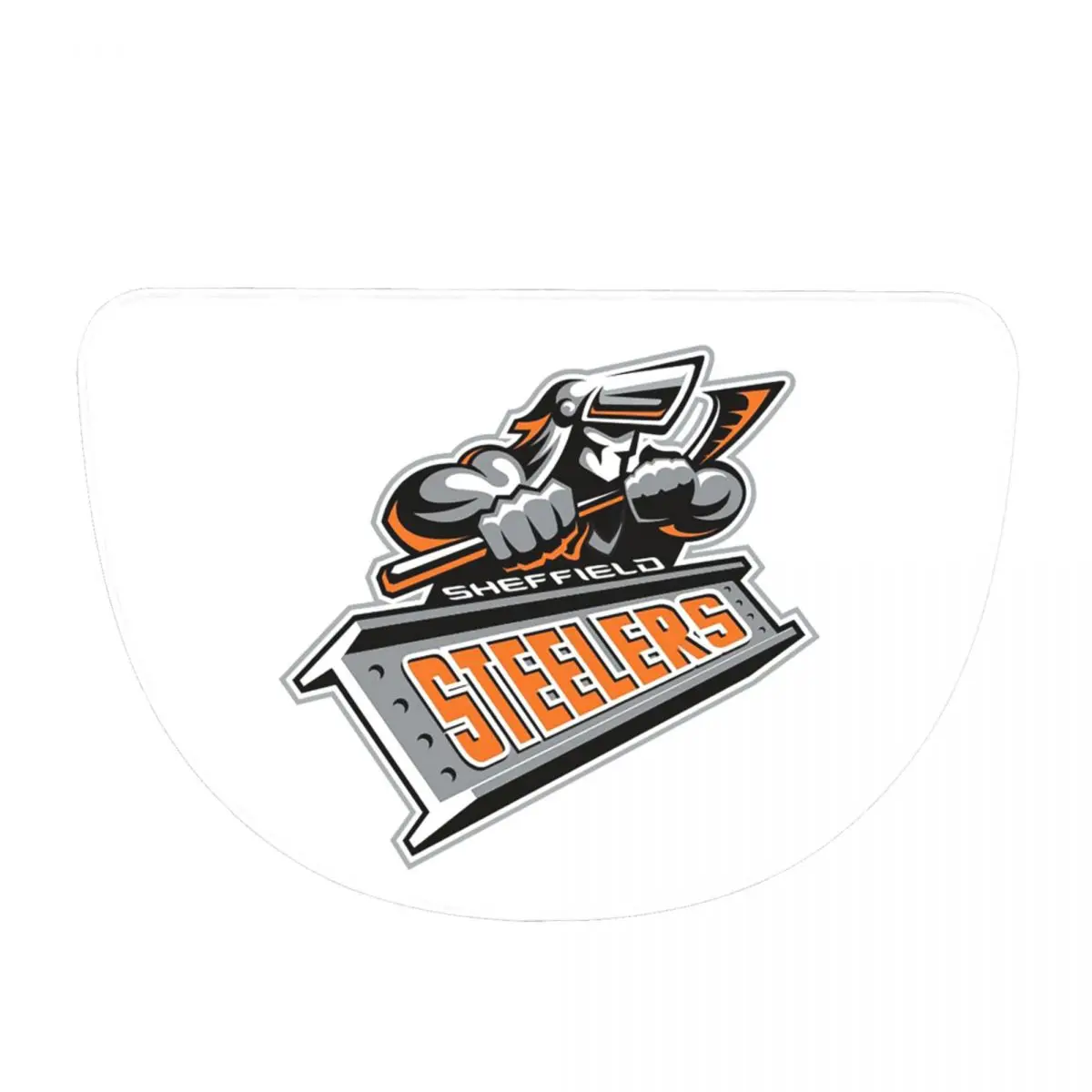 The Sheffield Steelers Soft Flannel Half Round Doormat Non Slip Bathroom Mat Absorbent Floor Carpet for Garage
