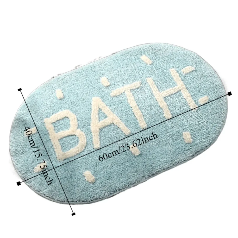 Quick Dry Imitation Cashmere Mat Anti-Slip Backing High Absorbency Absorbent Doormat Luxury Feel Fashionable Bathroom Mat