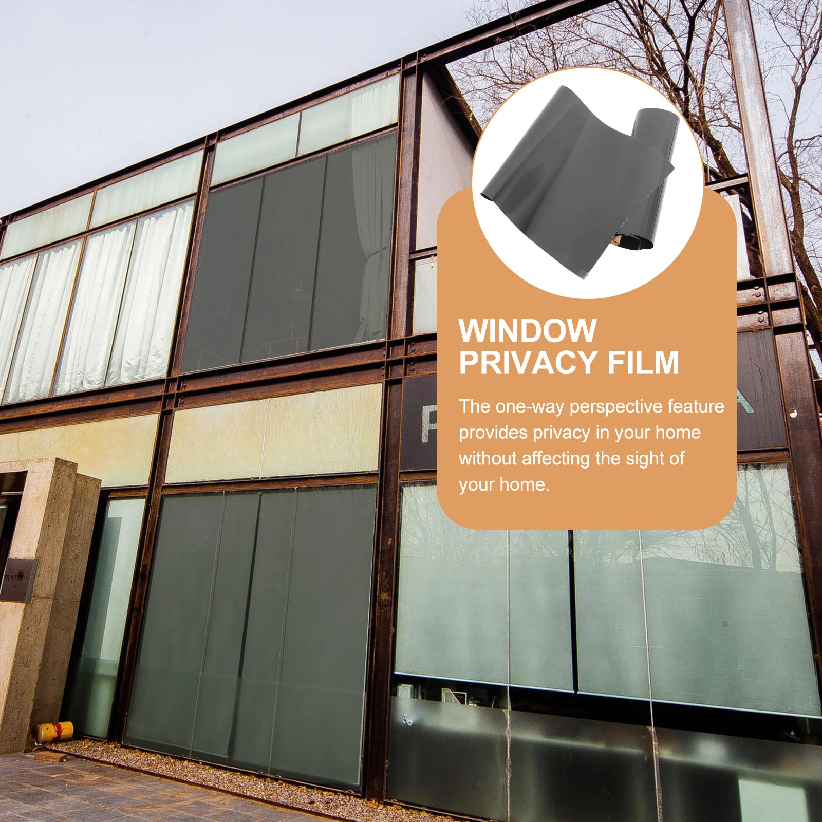 

Window Tinting Film One Way Mirror Privacy Glass Anti-Uv Sun Blocking Cuttable Indoor Sticker Window Privacy Film