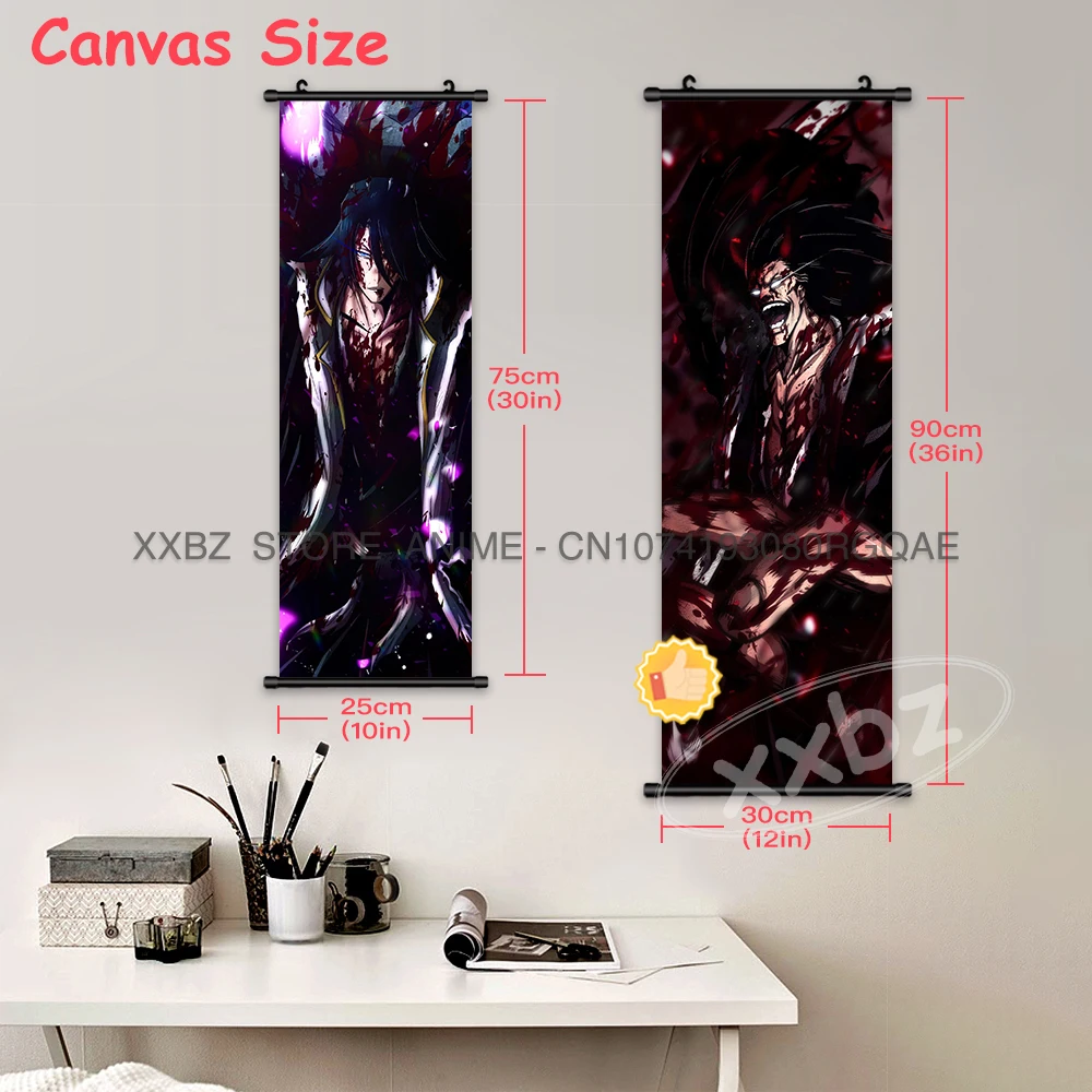 Bleach Scrolls Bilder Home Decor Anime Poster Kurosaki Ichigo Wandkunst Leinwand Hitsugaya Toushirou Hängende Malerei Tapete – Detail 5