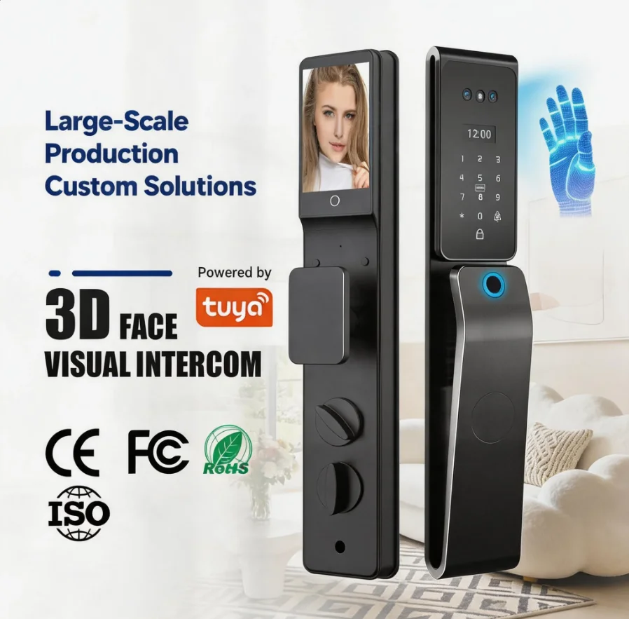 Tuya TTlock Waterproof Smart Lock Alexa App Remote Keyless Access Control Fingerprint WIFI Wooden Door High-end Smart Lock