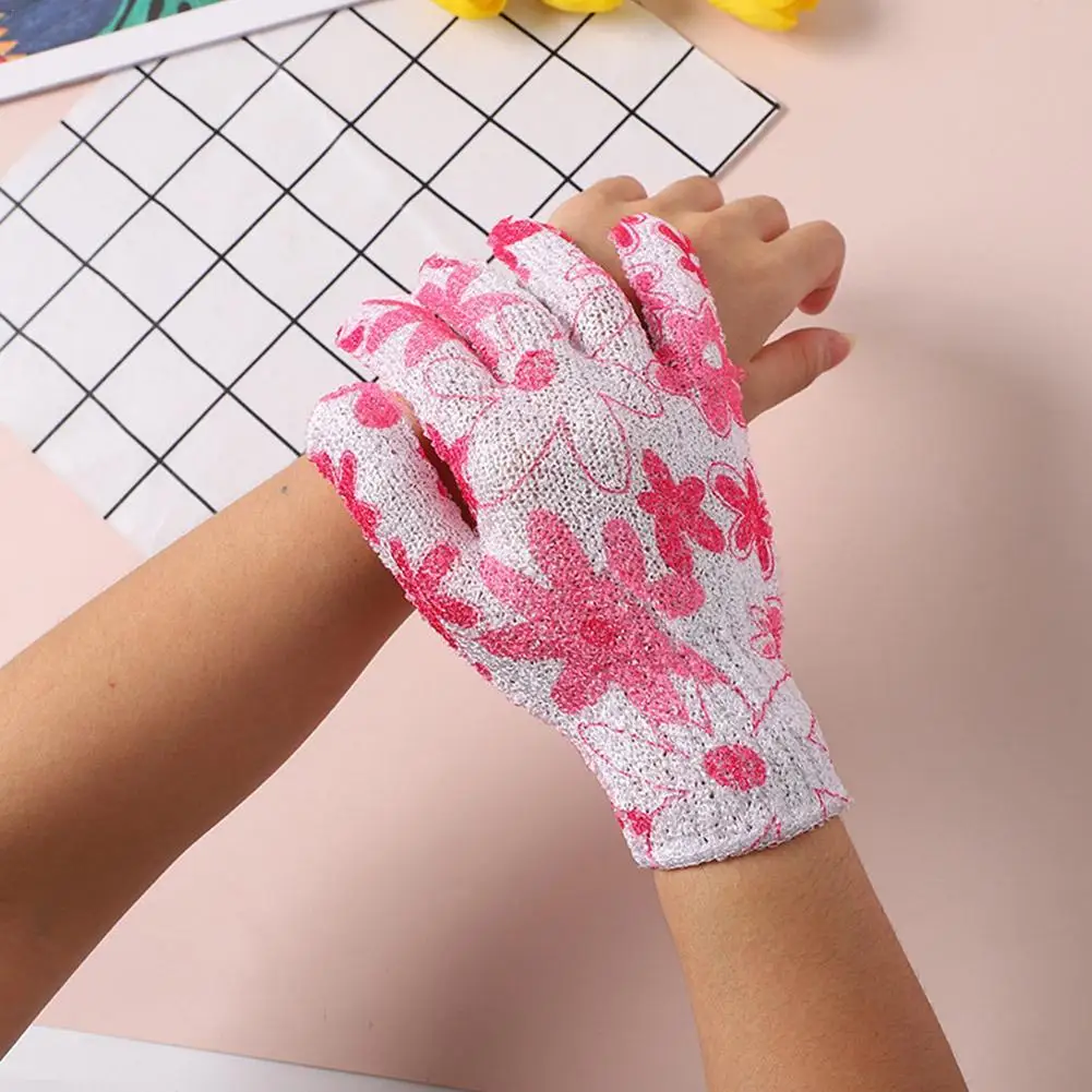 Color random Five Fingers Bath Gloves Shower Towel Scrub Body Wash Children Elastic Wipe Back Bathing Gloves Home Supply