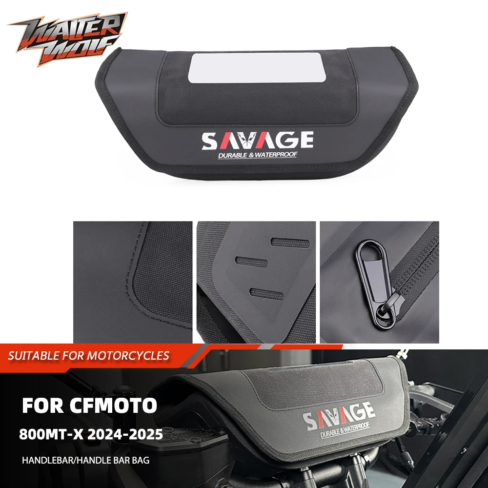 

2025 Motorycle Tool Storage HandleBar Bag For CFMOTO 800MT-X 800MTX Luggage Waterproof Travel With Navigation Touchscreen Phone