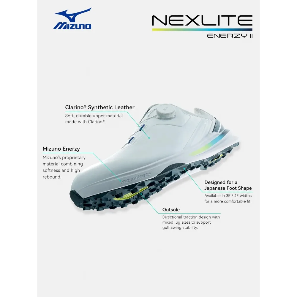 2026 New Mizuno Golf Shoes Mens BOA Closure Spikeless Trainers Anti-Slip Comfortable Athletic Outdoor Sports Sneakers 51GM265101 view 4