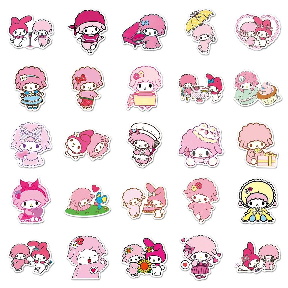 10/30/50PCS Cute My Sweet Piano Melody Anime Cartoon Stickers Kawaii Water Bottle Laptop Phone Stationery Sticker for Kids Toys