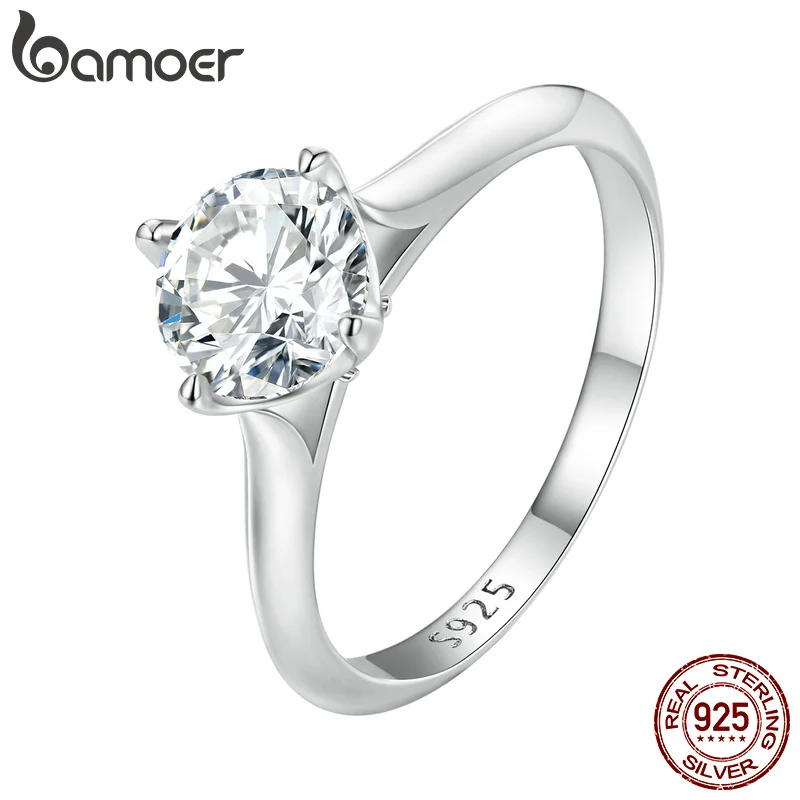 

Bamoer Moissanite Ring 925 Sterling Silver 1CT Moissanite Ring Fine Jewelry