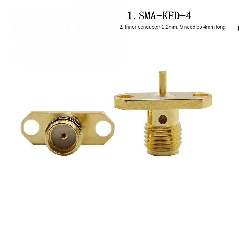 

High-performance SMA-KFD20 two-hole diamond-shaped connector with 12.2mm pitch and fixed SMA connector housing