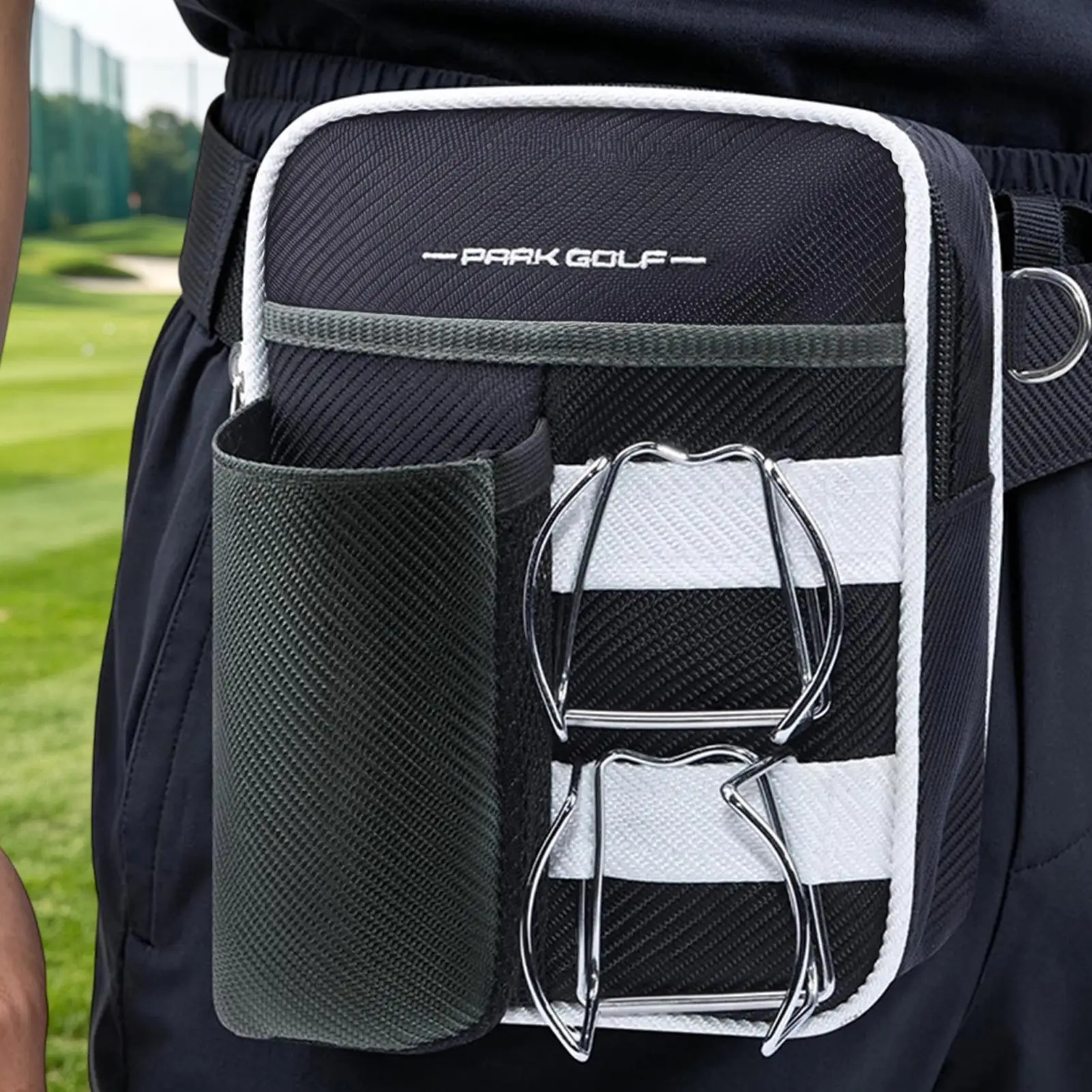 Golf Waist Bag Travel Golfing Storage Organizer Bag Golf Ball Tee Carry Pouch For Men Beginners Kids Amateur Golfers Outdoor