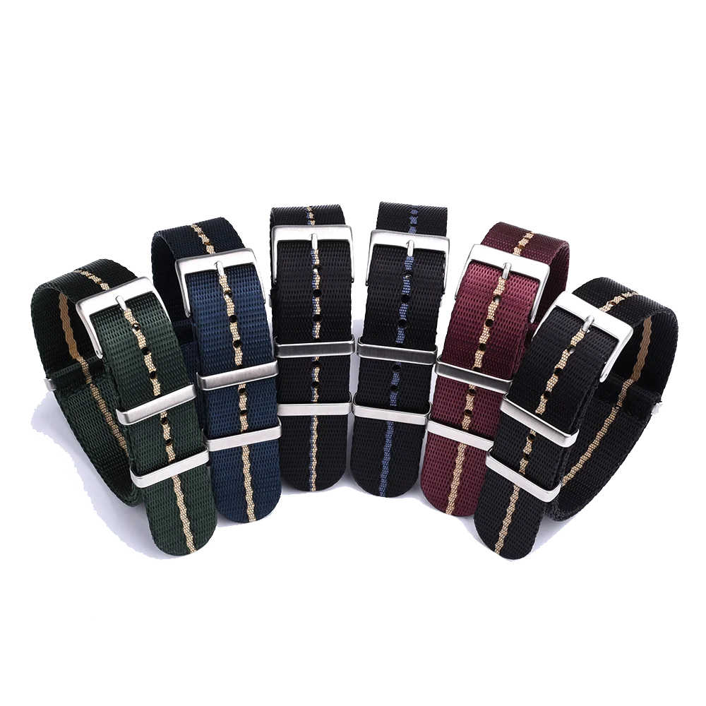 20mm 22mm Robustes Militär-Nylon-Uhrenarmband für Herren, Taktisches Outdoor-Sport-Ersatzarmband für Casual-Armeenuhren