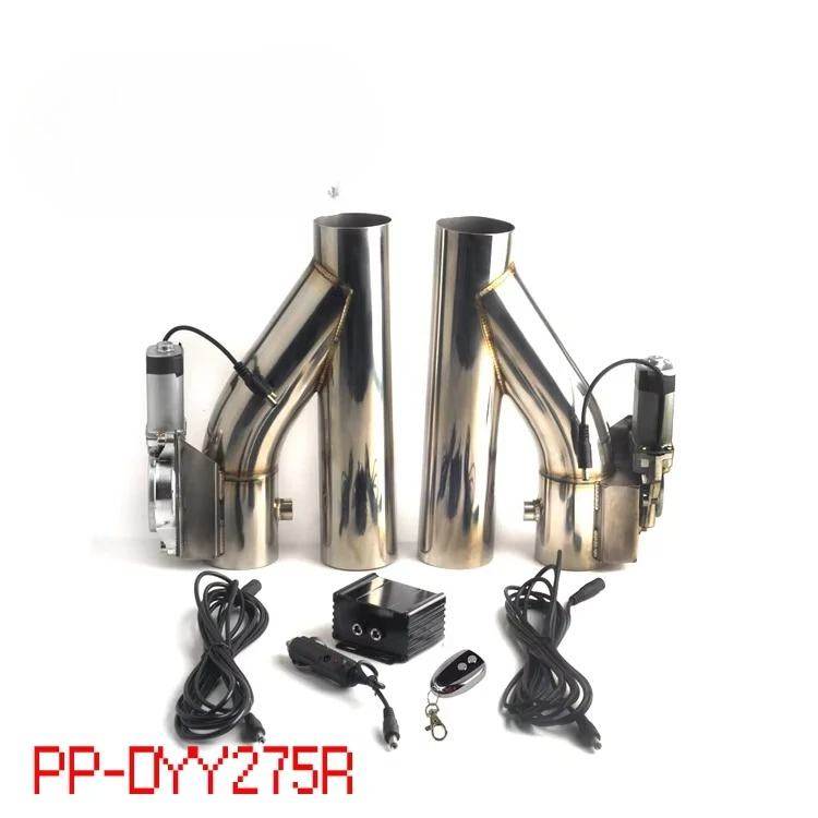 DOUBLE Exhaust Control Valve 304 Stainless Steel Universal 2.75 Inch Type Y Pipe Cutout High Quality Exhaust PP-DYY275R