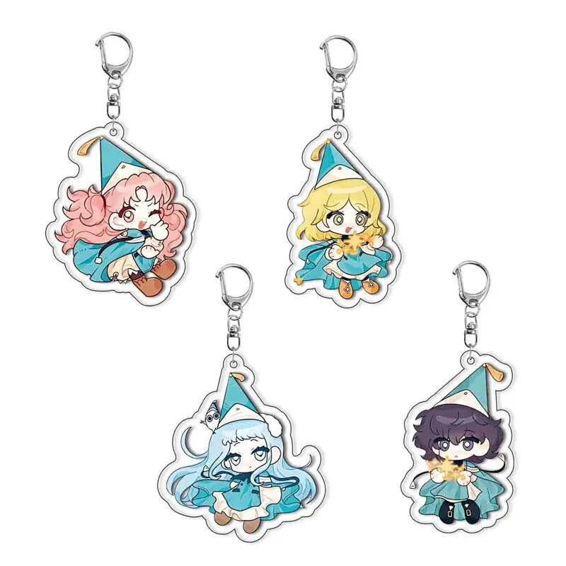 1/4 Stück/Set Anime Hexenhut Atelier Schlüsselanhänger Taschenanhänger Acryl-Anhänger Schlüsselkette Ornament Zubehör Kollektion für Frauen Männer – Detail 1