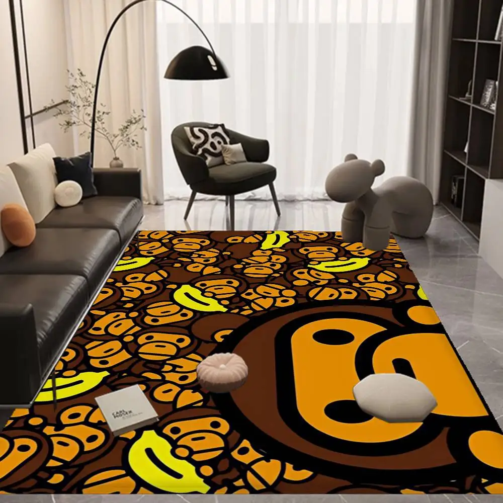 Printing B-BAPE Fashion Hallway Carpet Washable Non-Slip Living Room Sofa Chairs Area Mat Kitchen Doormat Area Rug