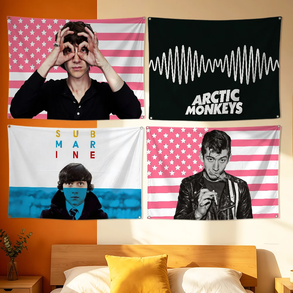 Singer A-Alex Turner Flag Polyester Printing Banner For Bedroom Living Bar Garden Garage Wall Art Out Door Decoration Gifts