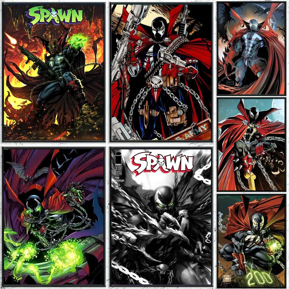 Anime S-Spawn Comics Poster Perfect Sticker Self Adhesive for Office Home Theater Wall Art Decor Fancy Gift