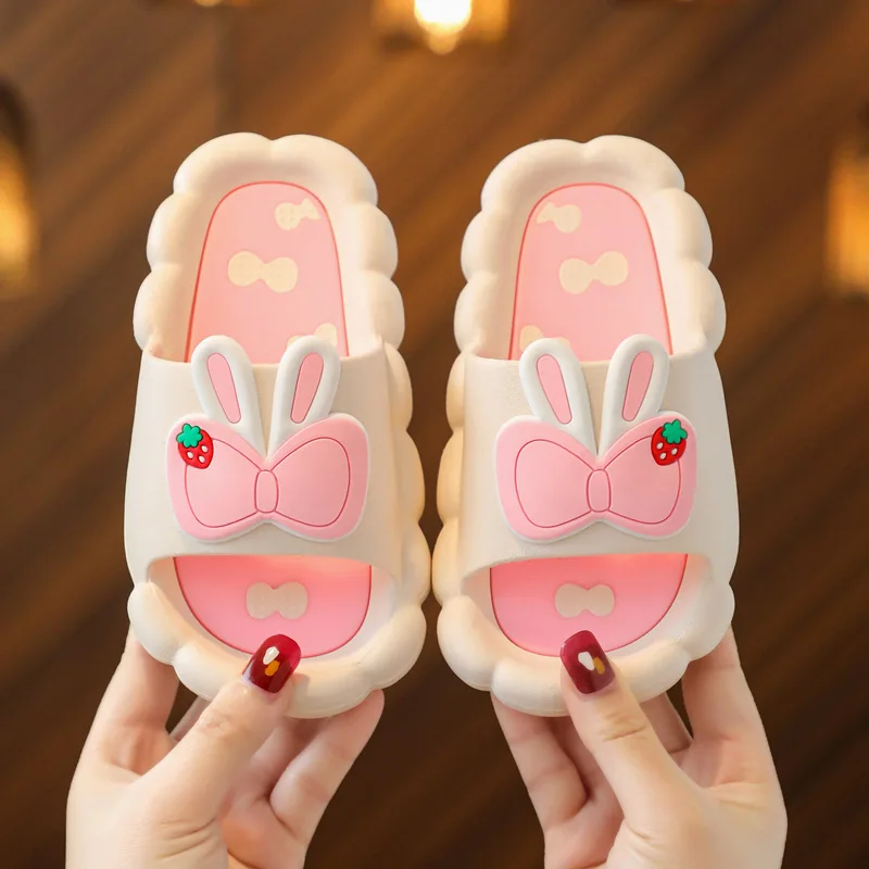 Miqieer Kids Girls Slippers Children Home Shoes Soft Cute Cartoon Baby Shoes Indoor Bedroom Slippers Indoor House for Girls