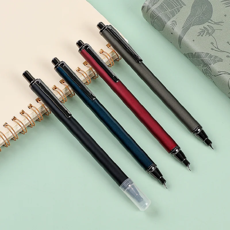 Press Type Fountain Pen Ink Pen Retractable Hooded Nib Converter Filler Business Stationery Office School Supplies Kawaii Pen