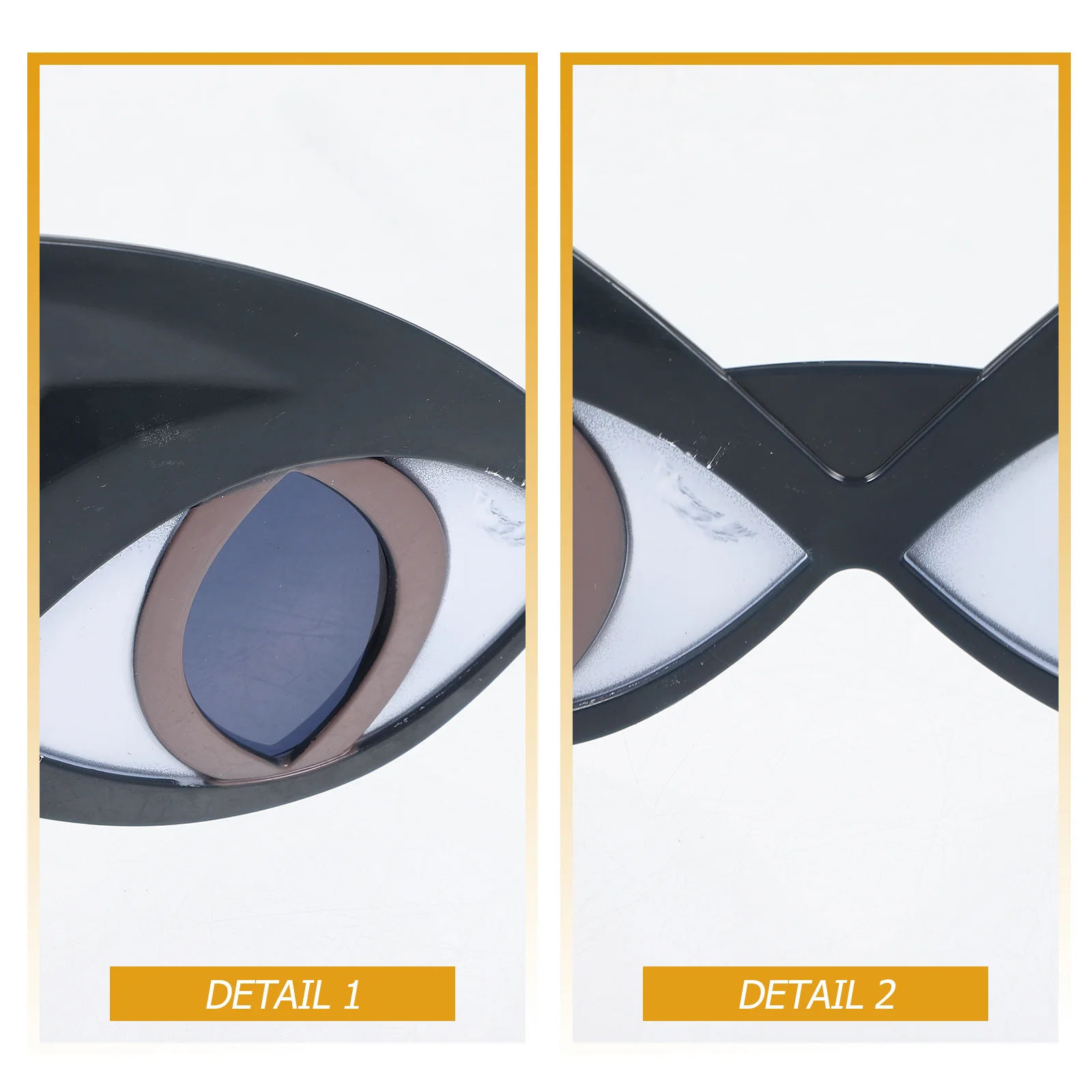 2 قطعة نظارات داكنة غير منتظمة بتصميم مريح بحواف ناعمة ممتعة للحفلات لحدث صور الدعائم في عيد الميلاد #2