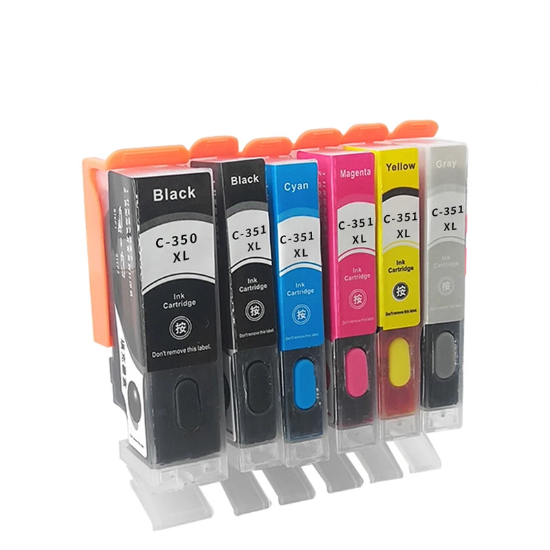 BCI350 BCI351 Refillable Ink Cartridge for Canon PIXUS MG5430 5530 MG5630 6330 6530 MG6730 7130 7530 7530F iP7230 MX923 Printer