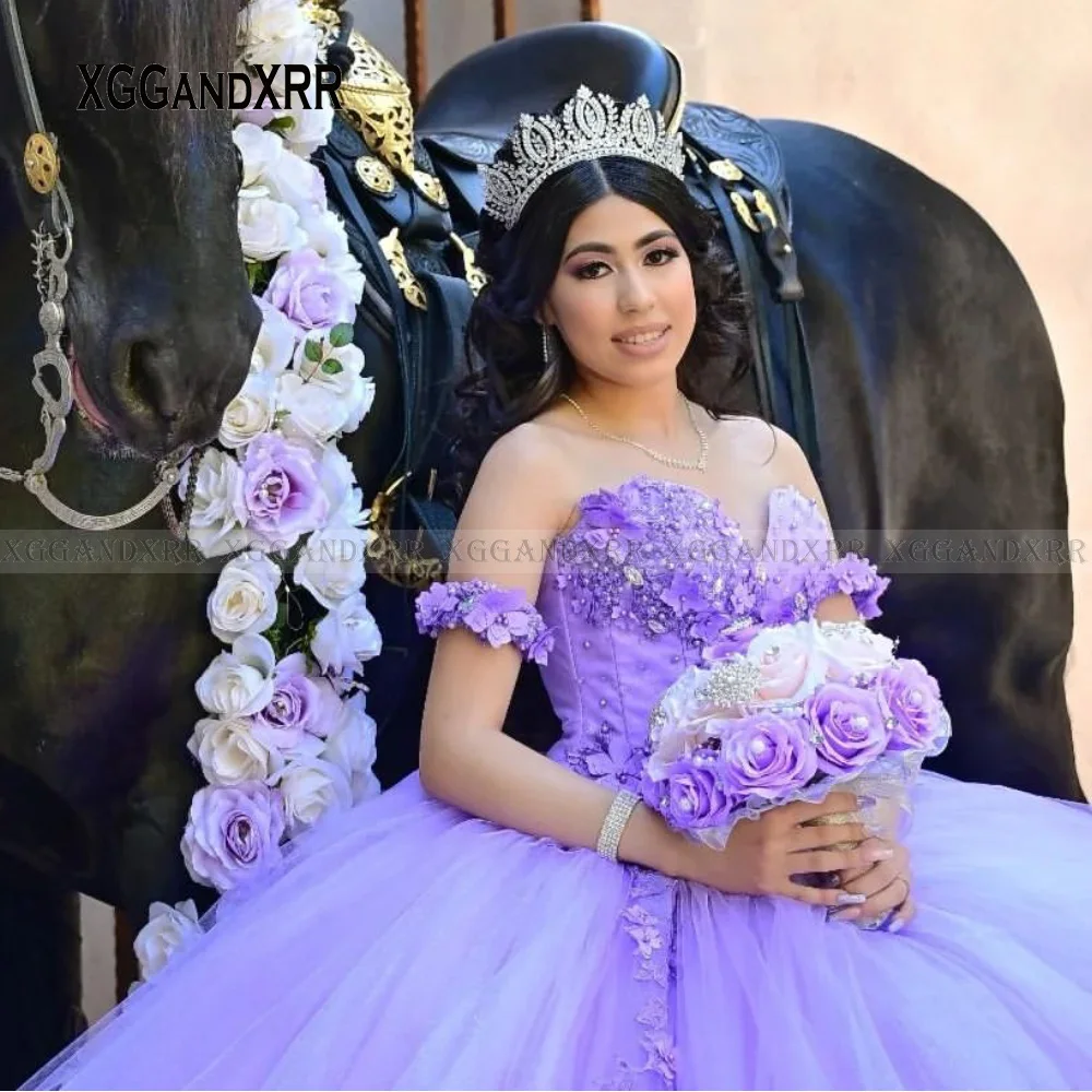 Vestido De baile elegante para quinceañera, corazón con escote vestido plisado y flores para fiesta De cumpleaños, novedad De 2022 para desfile De 15 Años