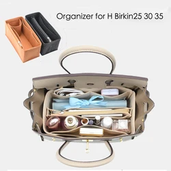 Felt Cloth Insert Bag Organizer Makeup Handbag Organizer Travel Inner Purse Portable Cosmetic Bags for H Birkin25 30 35