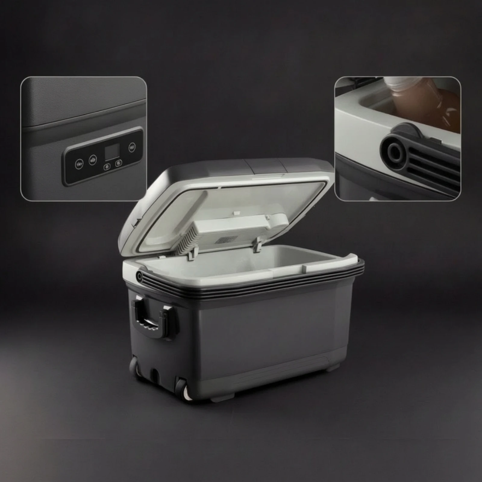 Car Refrigerator Two-wayVoltage Portable Fridge Electric Cooler Fast Cooling Appliance Low Noise for Campers, Road Trips