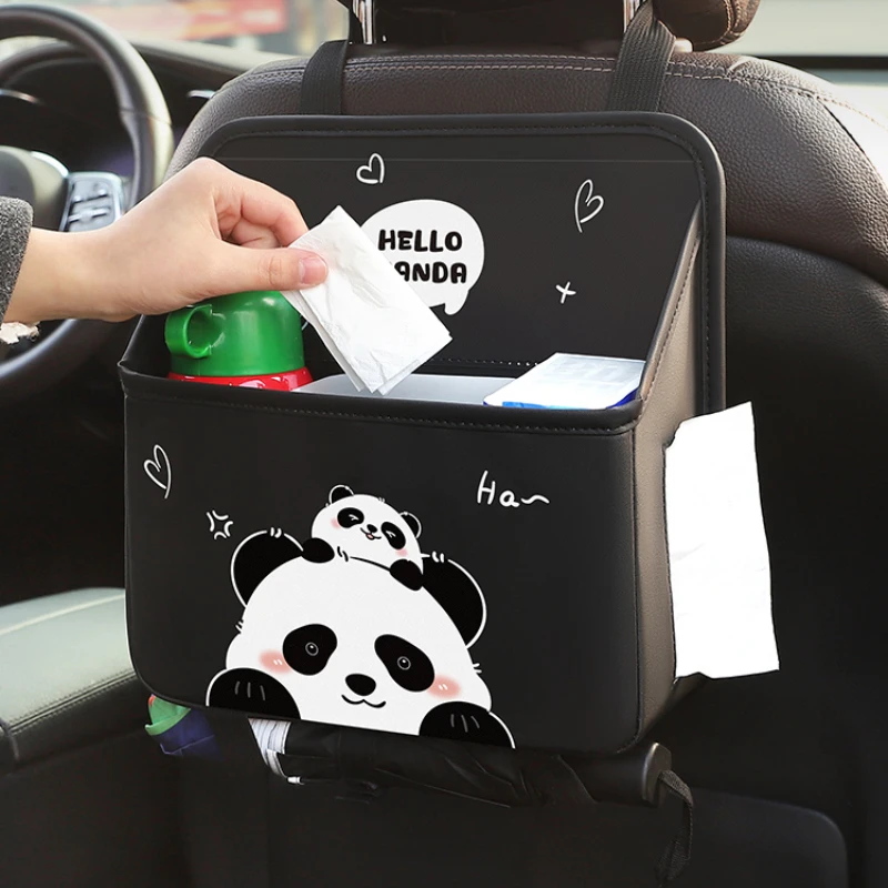 

Creative car tissue box trash can two-in-one multi-functional hanging car carton decoration