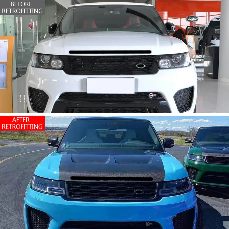 Upgrade Carbon Fiber Engine Hood for 2014-2017 Sport New Condition Fit for Range Rover LR 2022 SVR