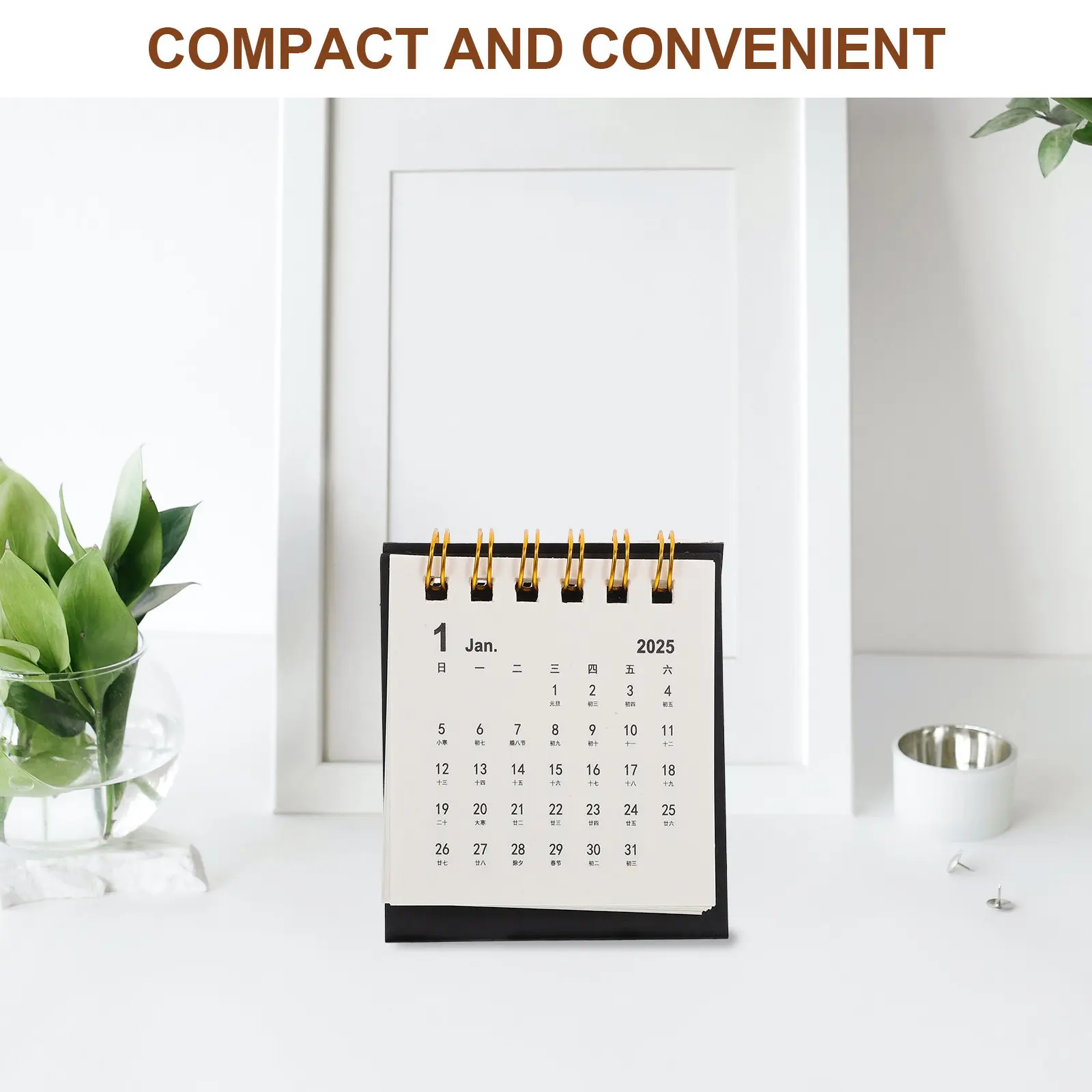 Desk Calendar with Daily Flip Pages – Office Study Planner & Aesthetic Home Decor
