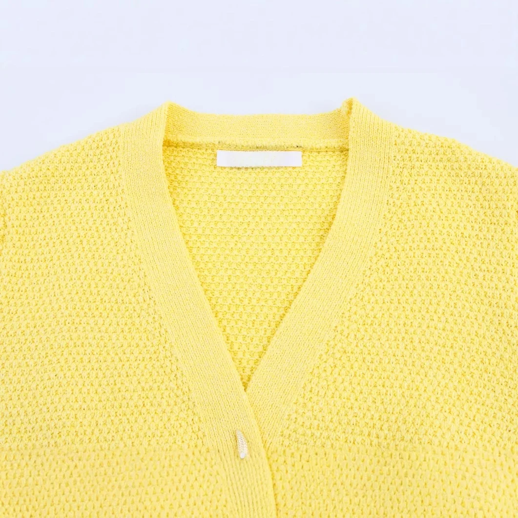 سترة صيفية محبوكة على شكل نجمة مزينة بأزرار على الطراز الأوروبي والأمريكي سترة نسائية مفتوحة ملابس خارجية عصرية