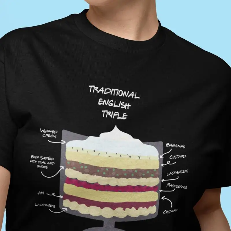 Traditional English Trifle Friends Series T Shirt Rachel Green Dessert Thanksgiving Monica Geller