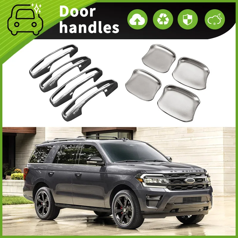 For 22 Ford Conqueror Expedition Door Handle Trim Door Bowl Handle Scratch Resistant Accessories