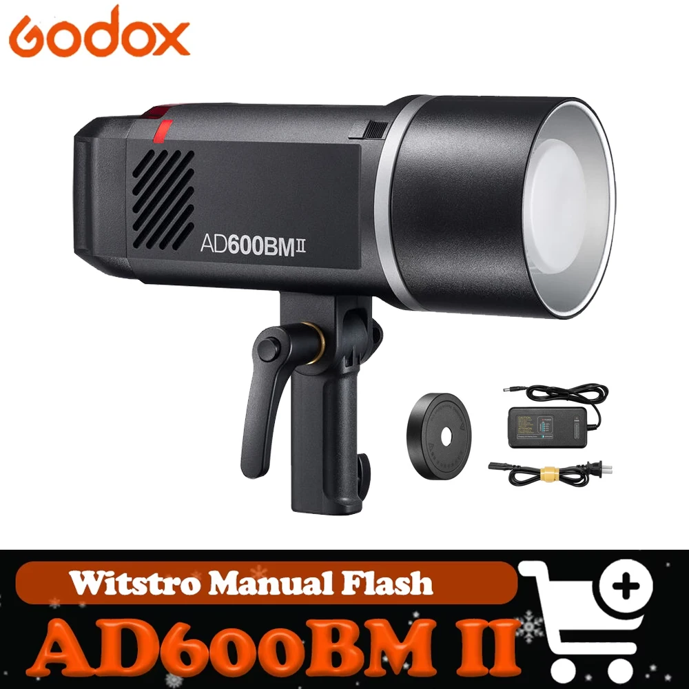 

Godox AD600BM II Witstro Manual All-In-One Outdoor Flash TTL HSS 0.01-1.9s Recycling Time Studio Flash Light