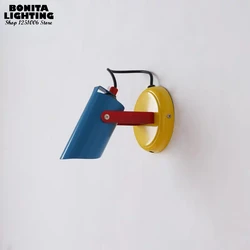 Colorful Retro Mural Spotlight Small Sconces Wall Light Angle Adjustable Indoor Lighting Home Kid's Room Decorations Wall Lamp
